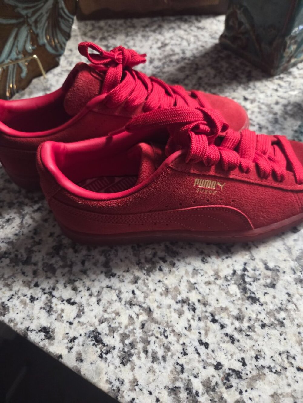 Puma Red Suede Sneakers – Size 8 (6C)